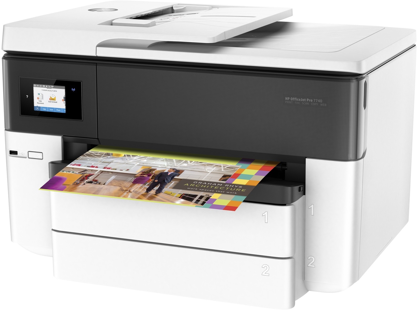 HP OfficeJet Pro 7740 breedformaat All-in-One - Printer