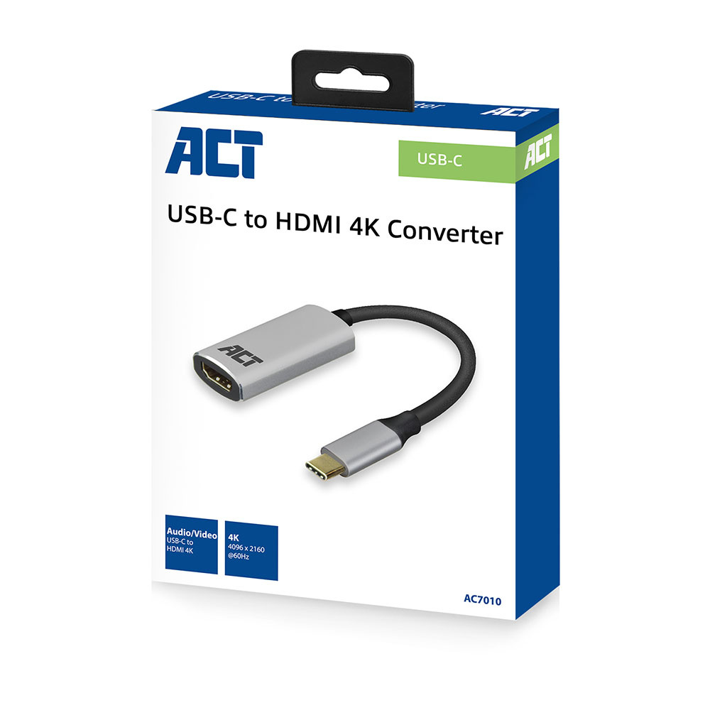 ACT AC7010 USB-C naar HDMI female adapter, 4K - Adapter