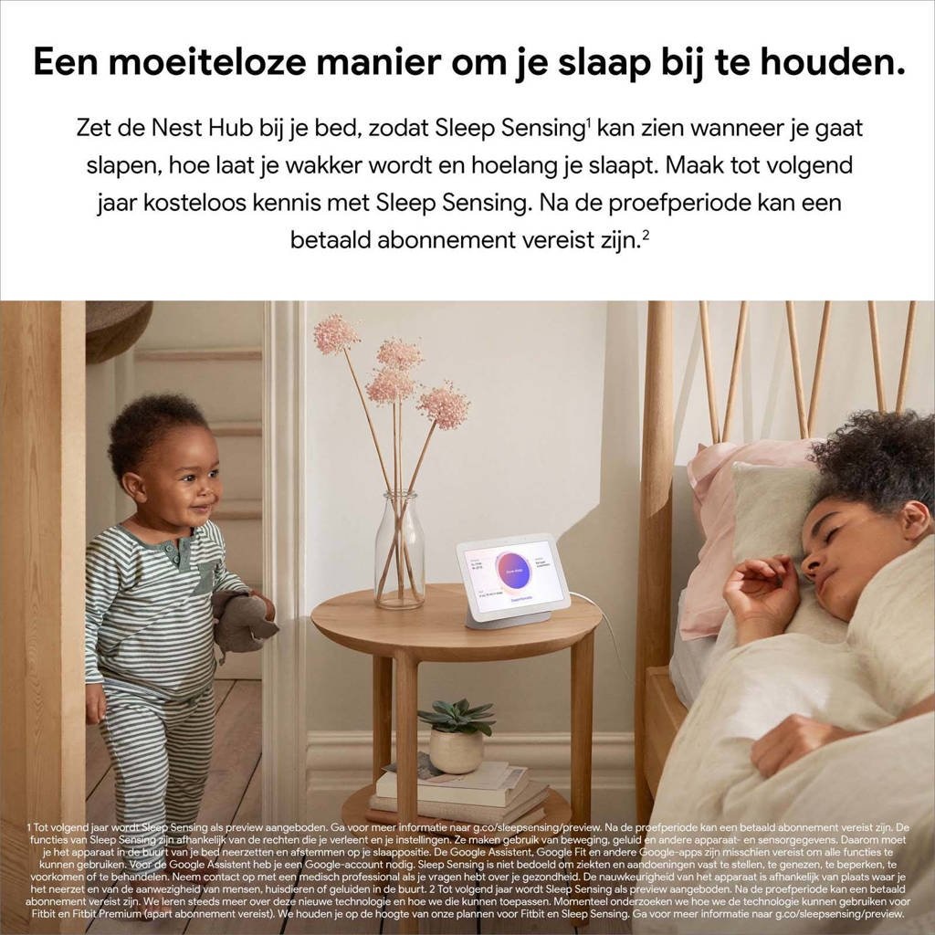 Google Nest Hub 2 Chalk (GA01331-FR) - Smart Home systeem