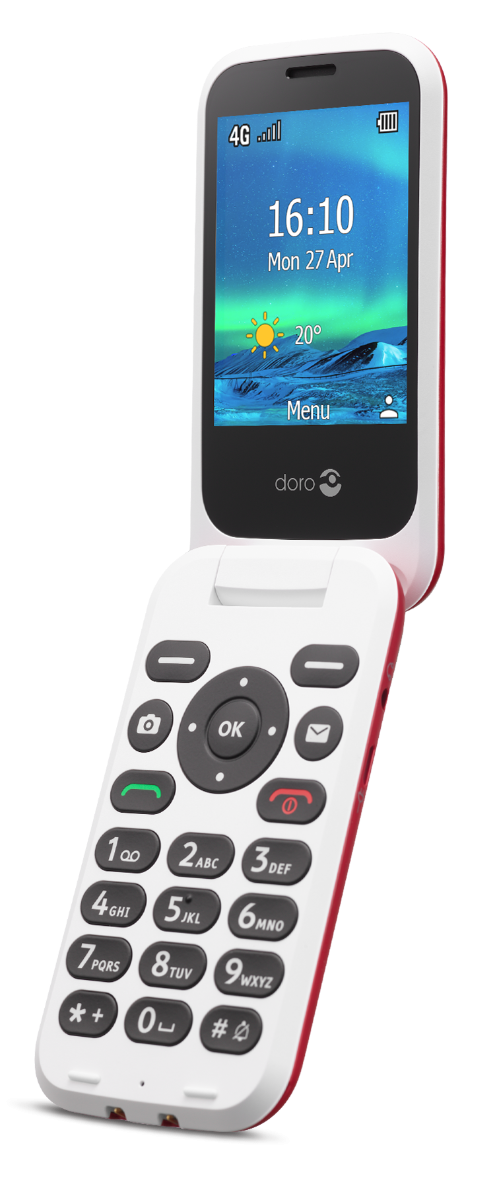 Doro 6820 Rood/Wit - Senioren telefoon