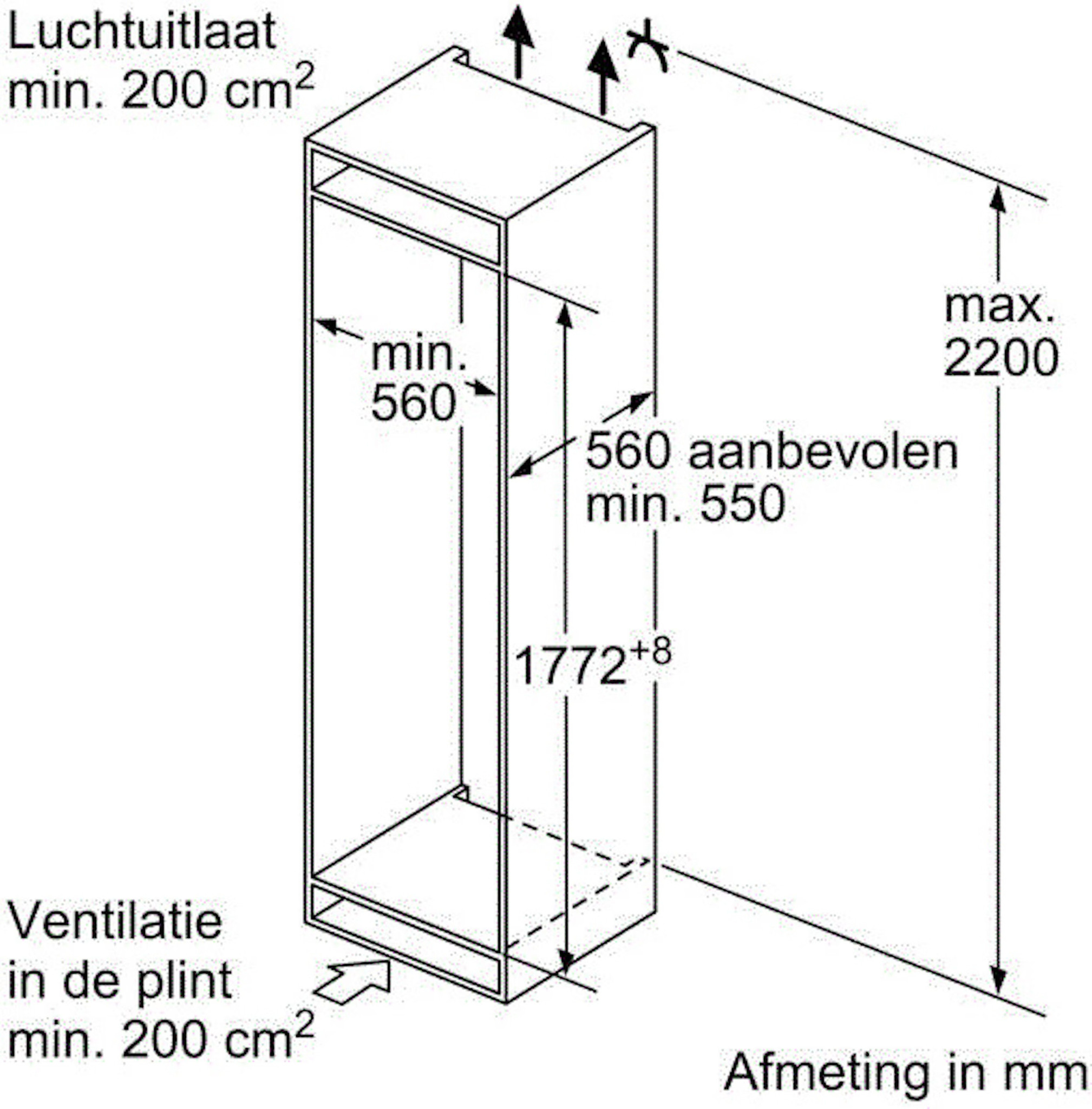 Bosch KIV86NFF0 - Inbouw koel-vriescombinatie