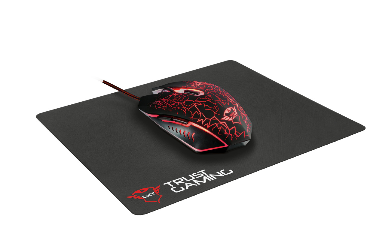 Trust GXT 783 Izza Gaming Muis + Muismat - Gaming Muis