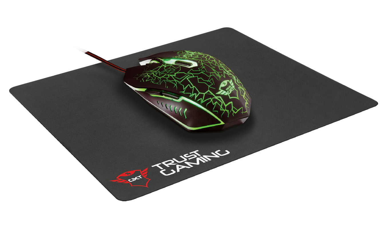 Trust GXT 783 Izza Gaming Muis + Muismat - Gaming Muis