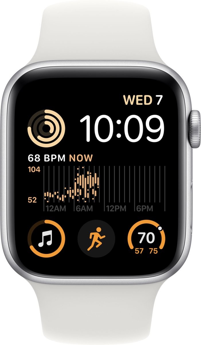 Apple Watch SE (2022) 44mm Zilver Aluminium - Smartwatch