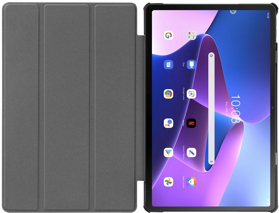 Just in Case Smart Tri-fold - Lenovo Tab M10+ - Zwart - Beschermhoes