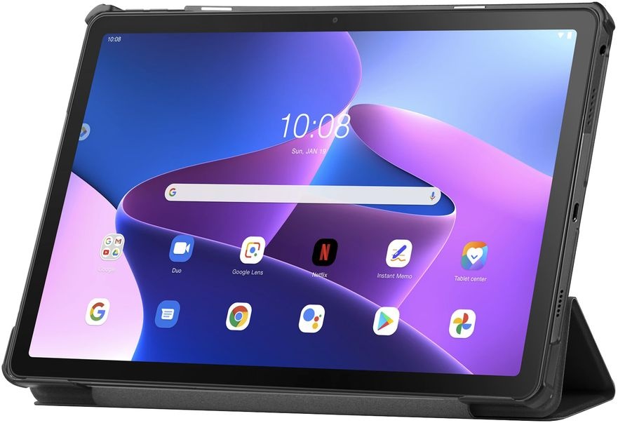 Just in Case Smart Tri-fold - Lenovo Tab M10+ - Zwart - Beschermhoes