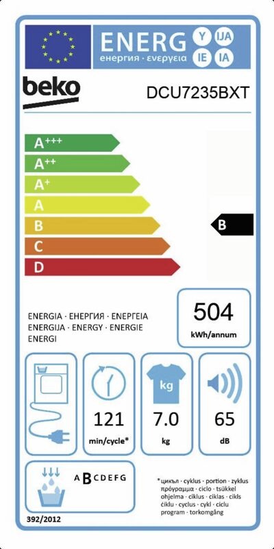 Beko DCU7235BXT - Condensdroger