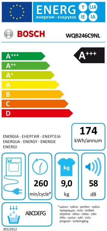 Bosch WQB246C9NL - Warmtepompdroger