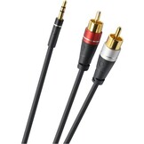 Oehlbach D1C33191 SL Audiokabel 3.5mm 2x RCA 2,0M Zwart