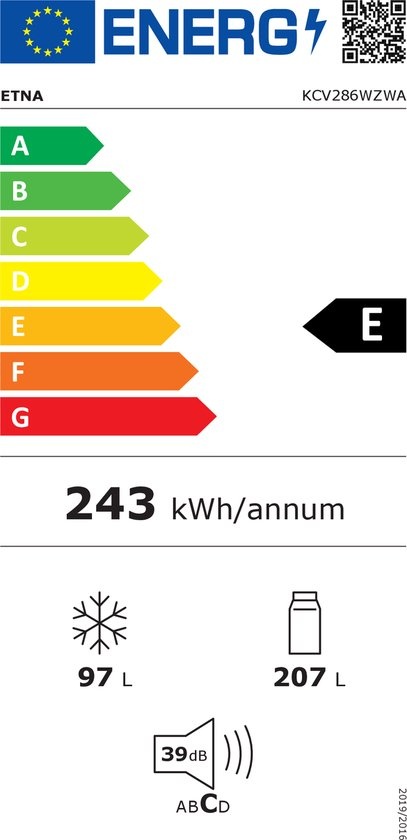 ETNA KCV286WZWA - Koel-vriescombinatie