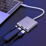 Hoco HB14 3in1 hub voor HDMI USB 3.0 USB-C - USB-hub