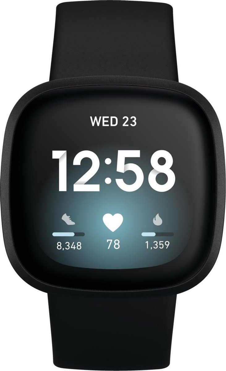 Fitbit Versa 3 Zwart - Smartwatch