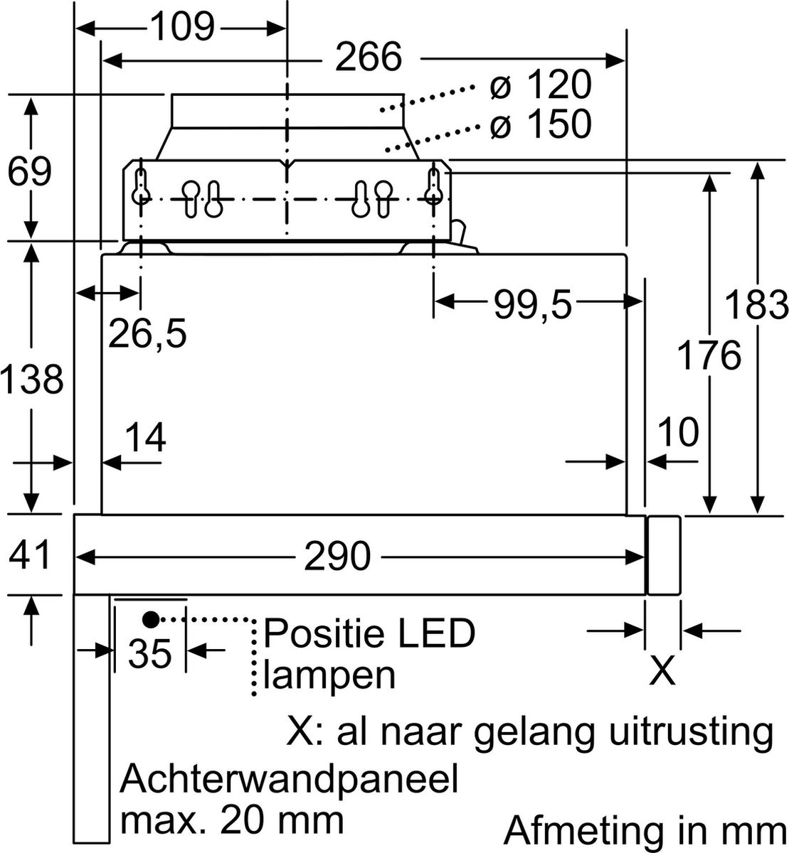 Siemens LI63LA526 - Vlakscherm afzuigkap