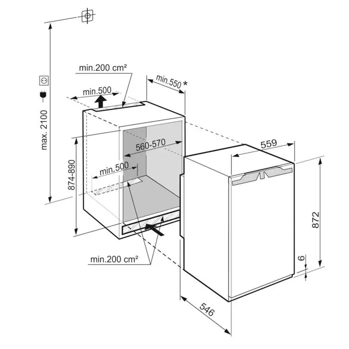 Liebherr IRD 3900-20 - Inbouw koelkast