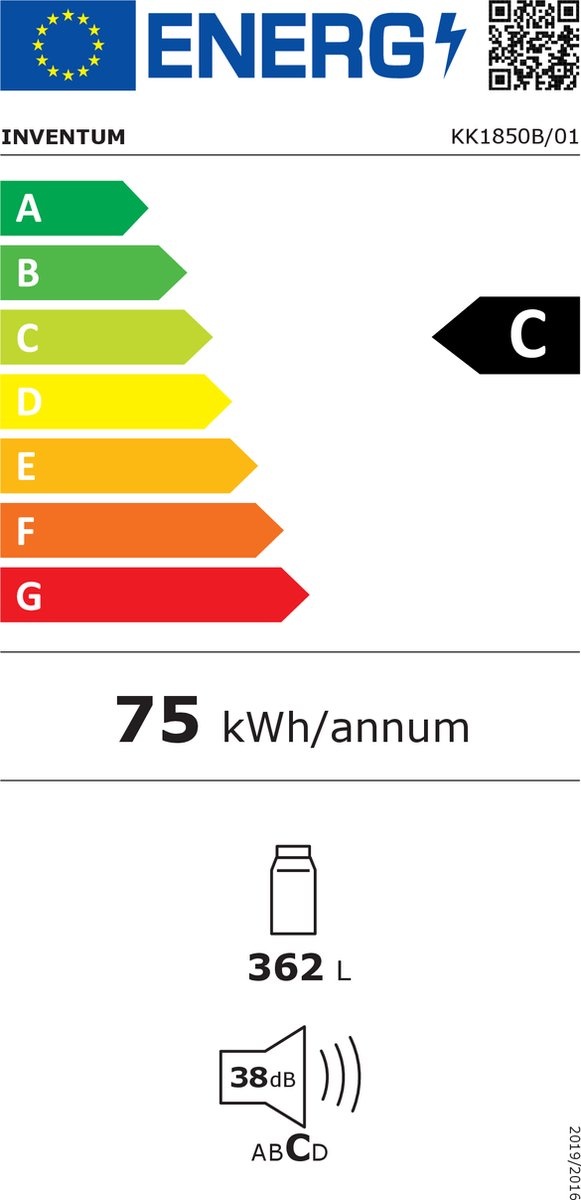 Inventum KK1850B - Vrijstaande koelkast