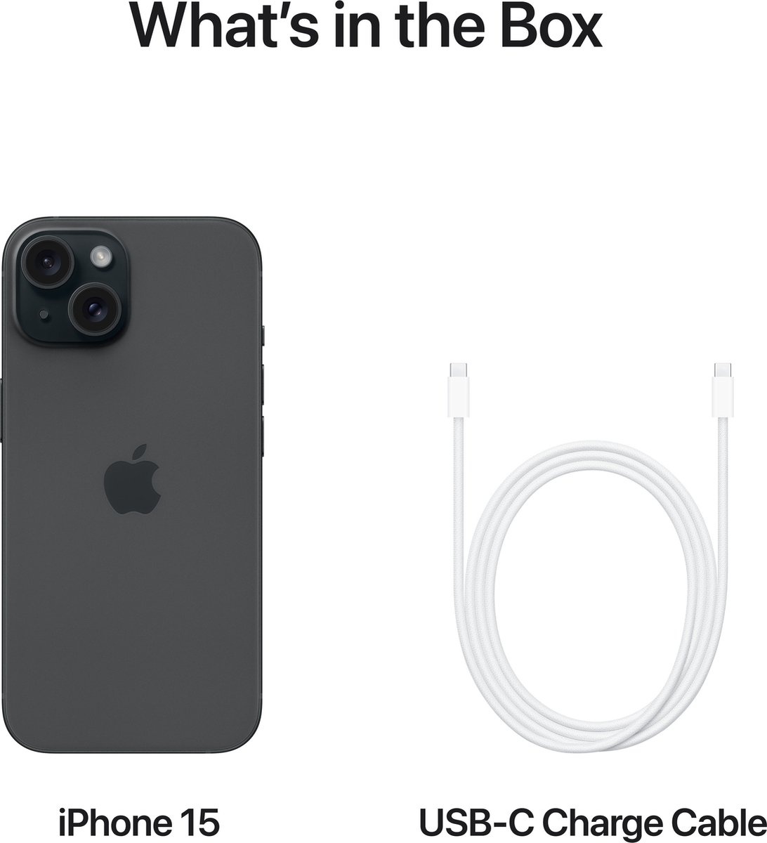 Apple iPhone 15 128GB Black - Mobiele telefoon