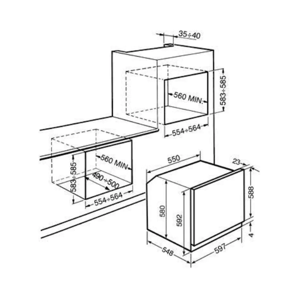 Thermogeventileerd Oven 60 cm Victoria Esthetisch