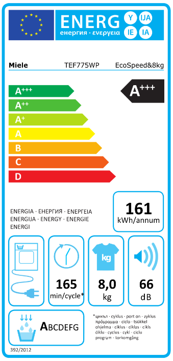 Miele TEF 775 WP EcoSpeed - Warmtepompdroger