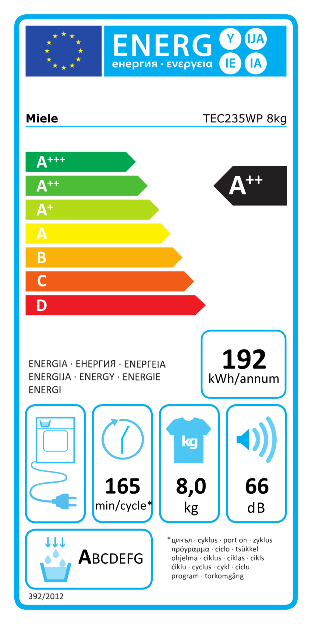 Miele TEC 235 WP - Warmtepompdroger