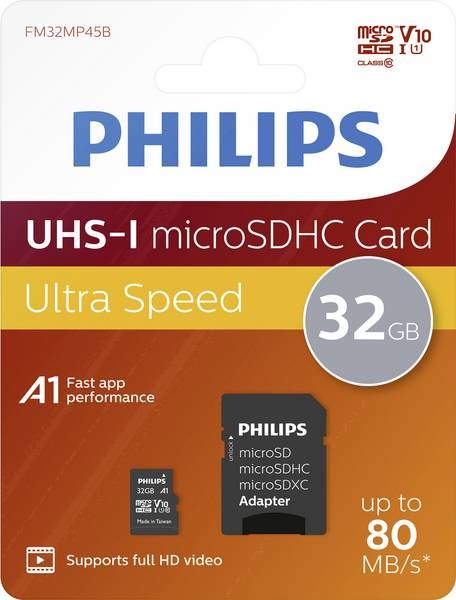 Philips 32GB Micro SDHC geheugenkaart - Micro SD kaart
