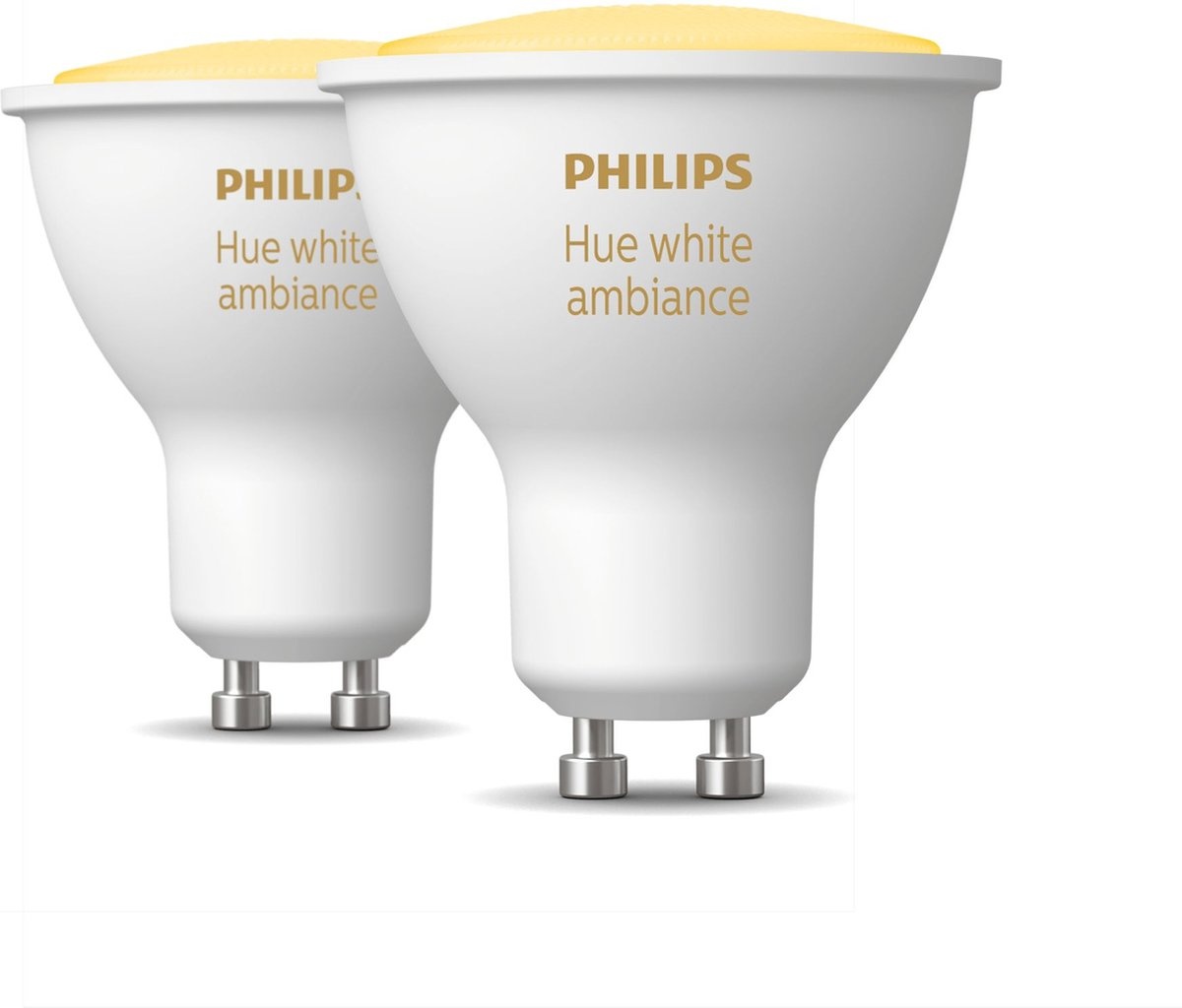 Philips Hue 2x GU10 4.3W White Ambiance Duo Pack - Slimme lamp