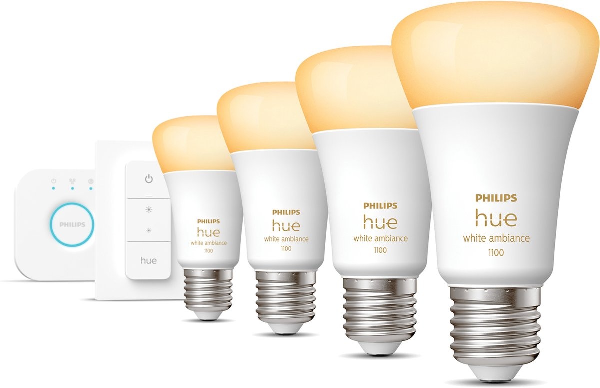 Philips Hue Starterkit E27 White Ambiance - Slimme lamp
