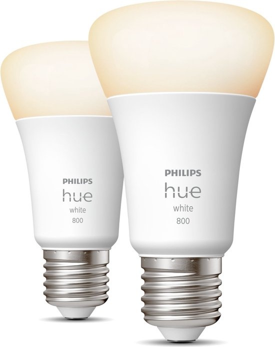 Philips Hue White E27 (2 pack) - Slimme lamp