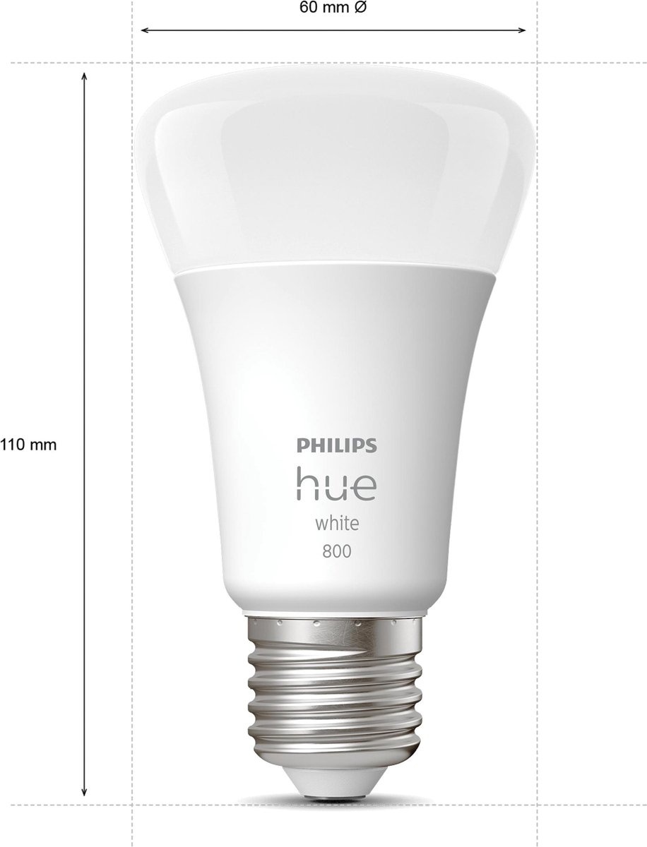 Philips Hue White E27 (2 pack) - Slimme lamp