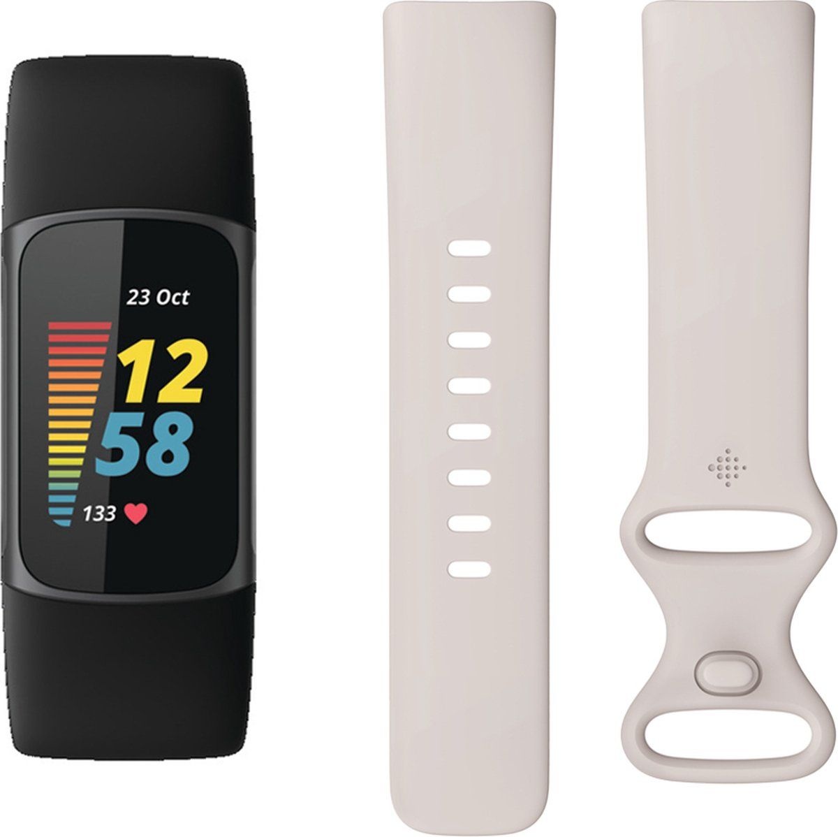 Fitbit Charge 5 Zwart met extra bandje - Activity tracker