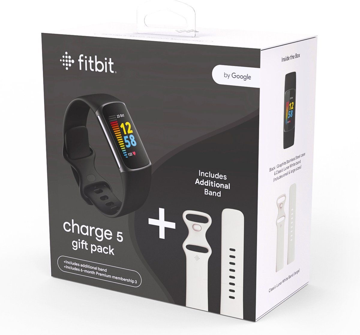 Fitbit Charge 5 Zwart met extra bandje - Activity tracker