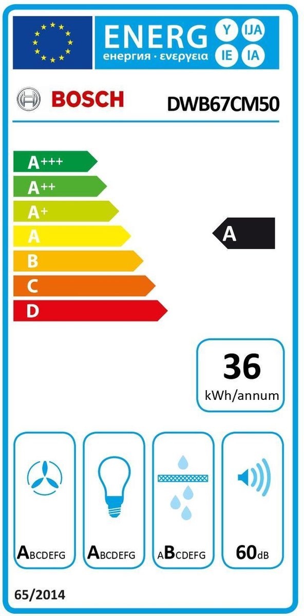 Bosch DWB67CM50 - Wandschouw afzuigkap