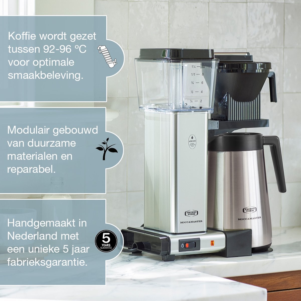 Moccamaster KBGT Polished Silver - Koffiezetapparaat