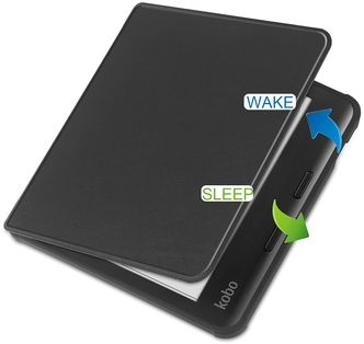 Just in Case Kobo Libra Colour Folio Case Zwart - Beschermhoes