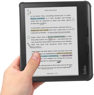 Just in Case Kobo Libra Colour Folio Case Zwart - Beschermhoes