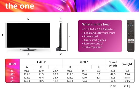 Philips The One 75PUS8909/12 - LED TV
