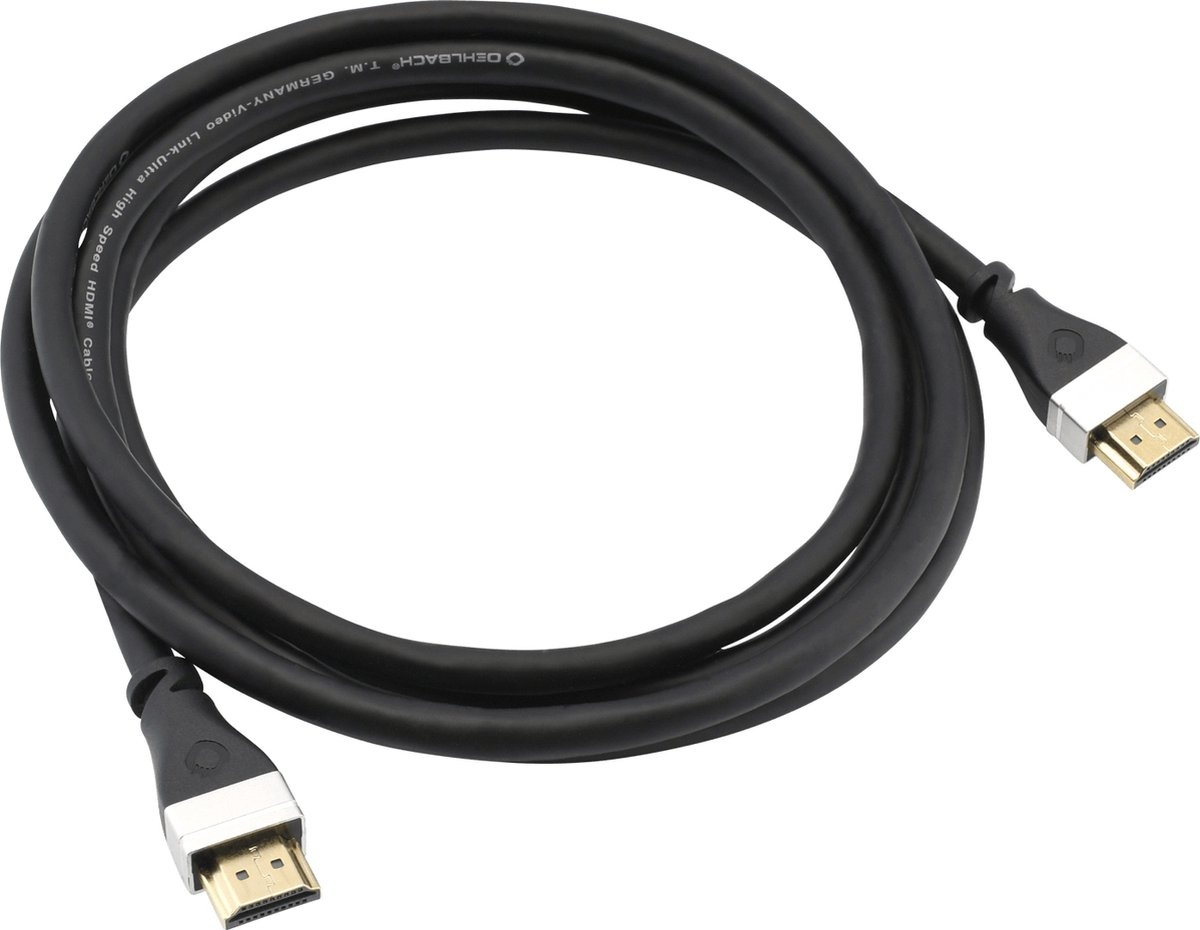 Oehlbach D1C33100 SL Ultra-High-Speed HDMI 2.1 kabel 1M Zwart