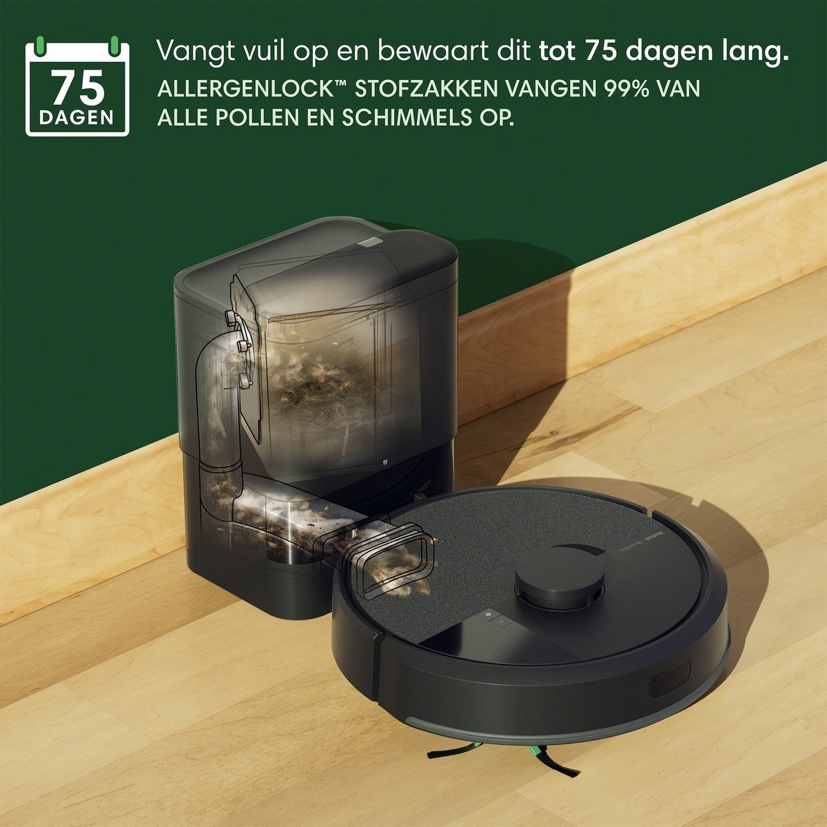 iRobot Roomba 105 Combo Black + AutoEmpty - Robotstofzuiger
