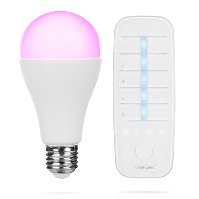 Smartwares HW1601R Slimme lamp E27 + afstandsbediening (Kleur) - Slimme lamp