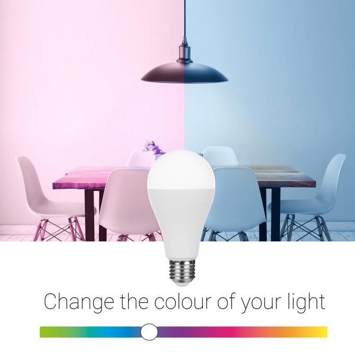 Smartwares HW1601R Slimme lamp E27 + afstandsbediening (Kleur) - Slimme lamp