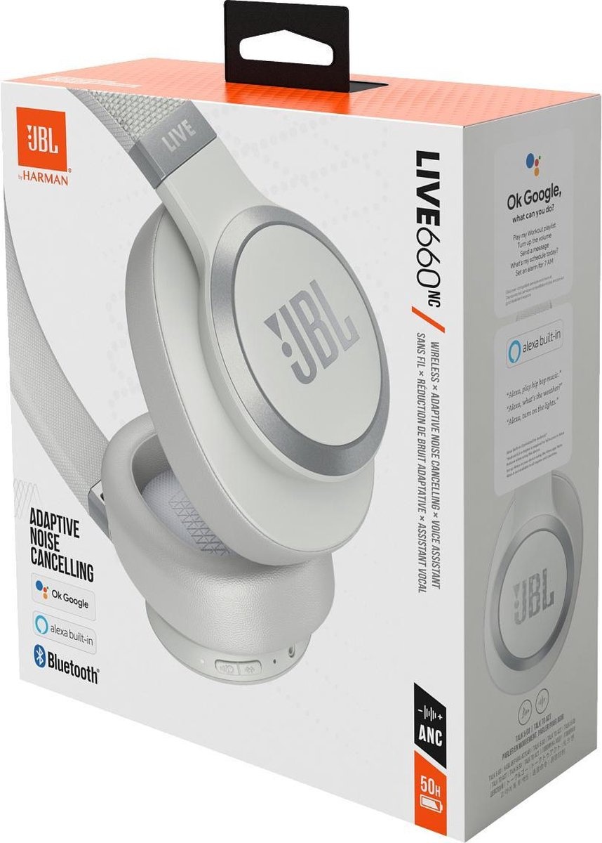 JBL LIVE 660NC (Wit) - Over-ear koptelefoon