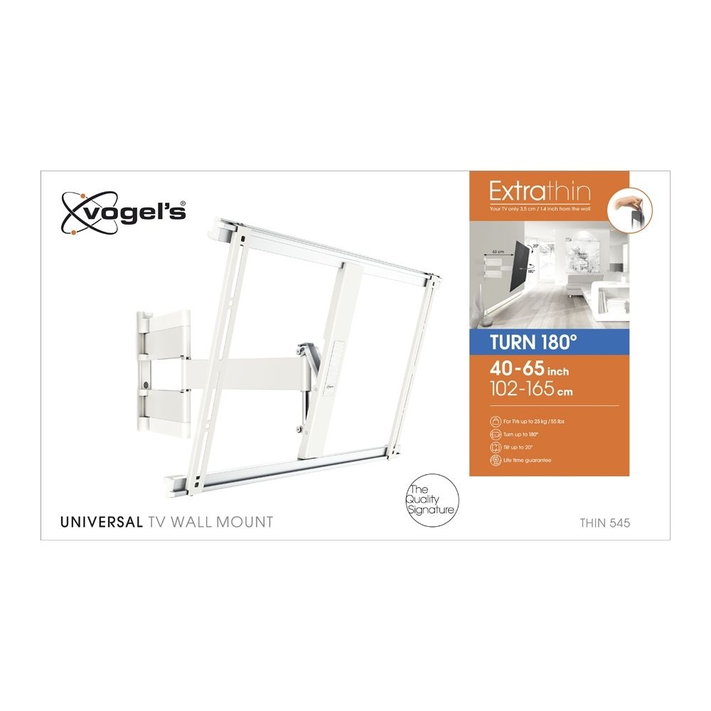 Vogel's THIN 545 Wit 40-65 inch draaibare muurbeugel - TV muurbeugel