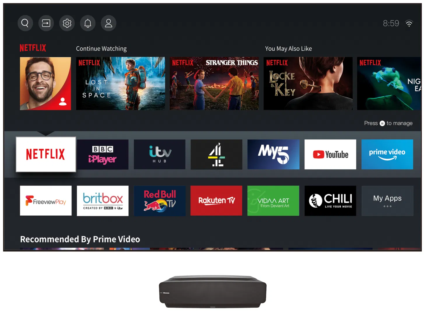 Hisense 100L5F-B12 - Laser TV
