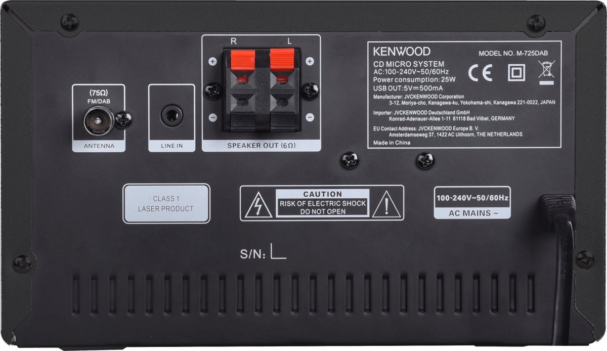 Kenwood M-725DAB-B - Stereo set