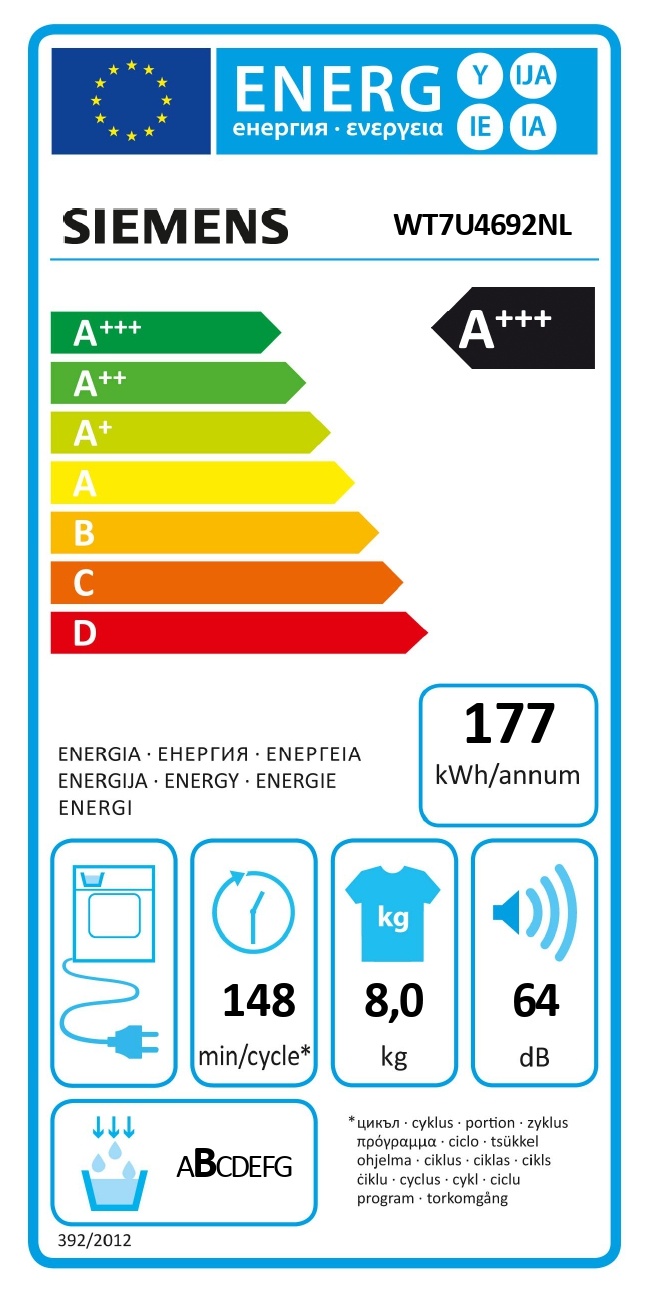 Siemens WT7U4692NL extraKlasse - Warmtepompdroger
