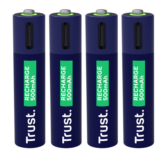Trust USB-C oplaadbare AAA-batterijen (4-pack)