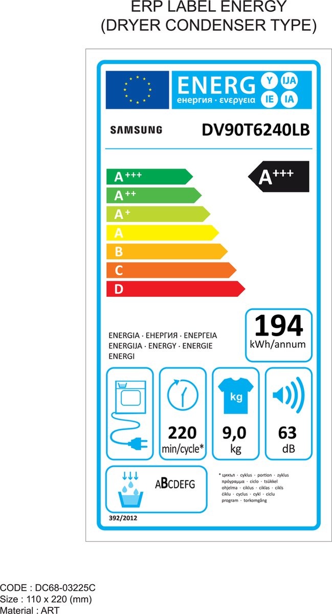Samsung DV90T6240LB - Warmtepompdroger