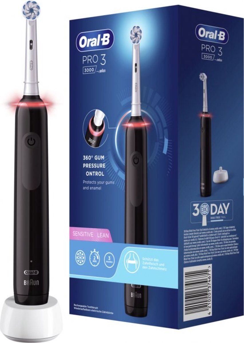 Oral-B Pro 3 3000 Pure Clean Zwart - Elektrische tandenborstel
