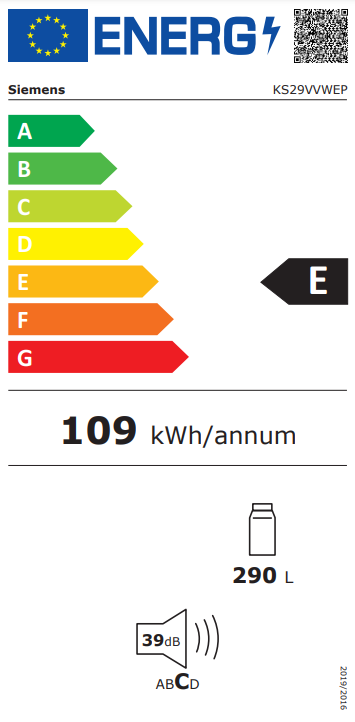 Siemens KS29VVWEP - Vrijstaande koelkast