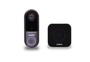 Marmitek Buzz LO + Bell ME Zwart - Deurbel met camera + Gong zwart - Beveiligingscamera