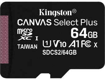 Kingston Canvas Select Plus microSDXC 64GB - Micro SD kaart